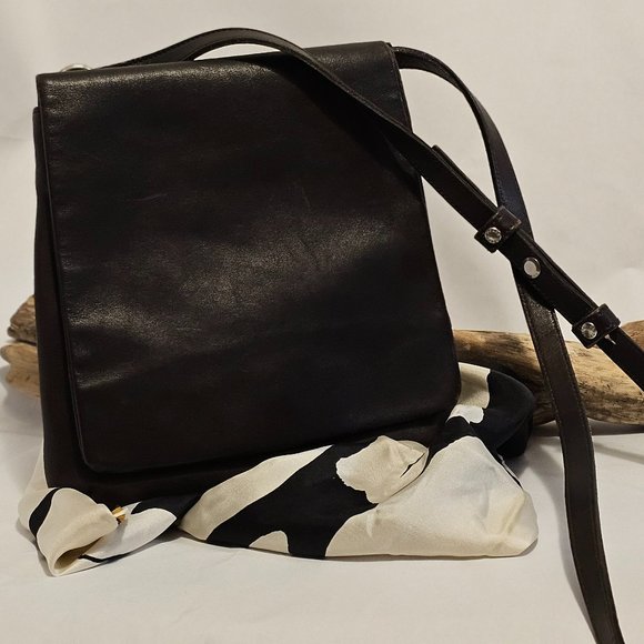 Vintage Coach Chelsea Dark Brown Leather Flap Crossbody Bag - Picture 6 of 8